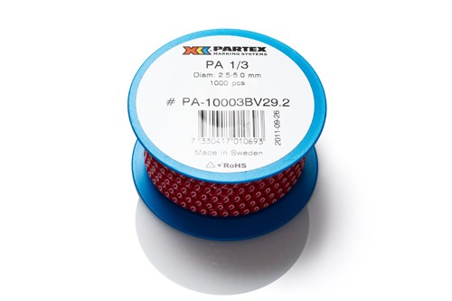 Partex PA1/3 Coloured Cable Marker