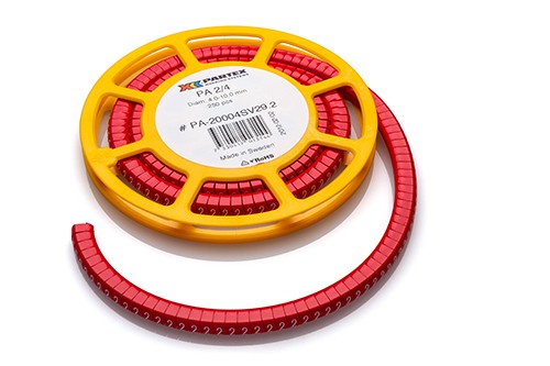 Partex PA2/4 Coloured Cable Marker Numeric